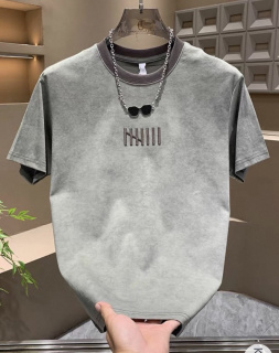 2025夏季新款扎染潮牌短袖男t恤高级感半袖拼接体恤男时尚上衣潮