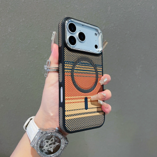 编织电镀磁吸壳适用iPhone17promax手机壳新款17AIR高档16plus高级感苹果15PM男女14奢华13皮质12商务11皮纹