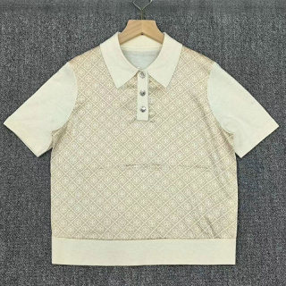 光的感觉豪华25春季和夏季的新的美国球衣领丝缝纫羊毛编织的衬衫presy打印