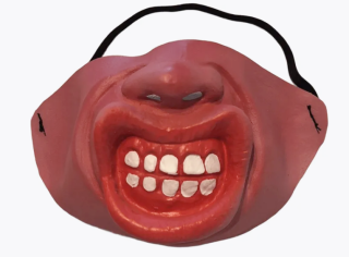 红唇半脸面具猪八戒大鼻子搞怪面具搞笑整人玩具演出派对乳胶道具