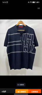 原 纽约传奇设计师CH 男款 精梳棉翻领短袖针织衫 D163